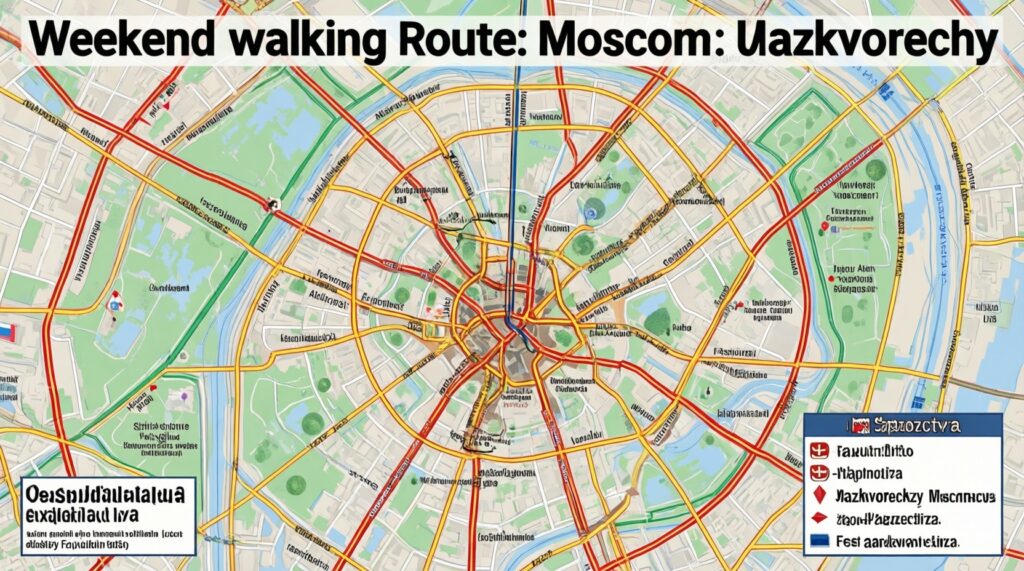 Маршрут выходного дня: Москва за 10 000 шагов по одному району (с картой и остановками) - иллюстрация