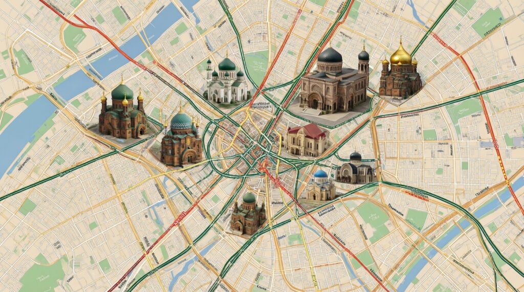 Москва религиозная: храмы, мечети, синагоги и их архитектурные особенности - иллюстрация