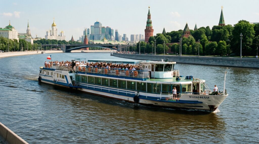 Набережные Москвы: прогулочные маршруты вдоль реки в разное время года - иллюстрация